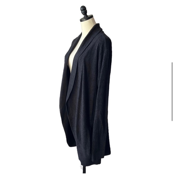 Barefoot Dreams black cozy chic circle cardigan size Medium - Picture 4 of 8
